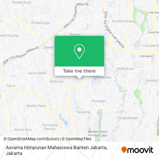 Asrama Himpunan Mahasiswa Banten Jakarta map