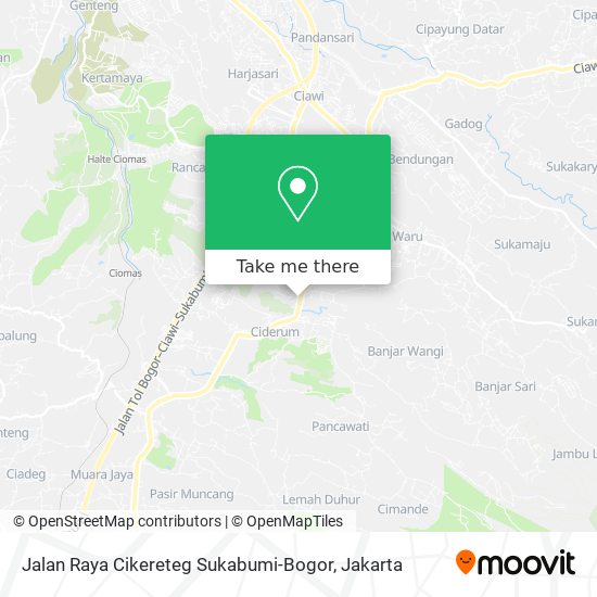 Jalan Raya Cikereteg Sukabumi-Bogor map