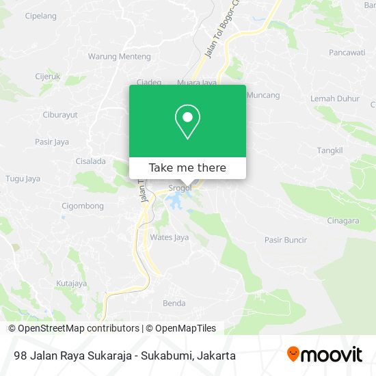 98 Jalan Raya Sukaraja - Sukabumi map