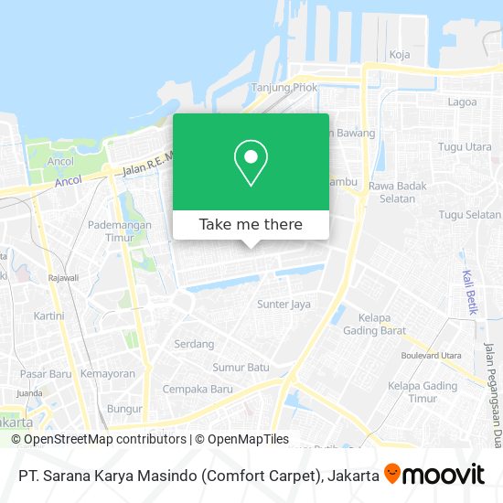 PT. Sarana Karya Masindo (Comfort Carpet) map