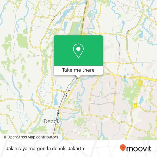 Jalan raya margonda depok map