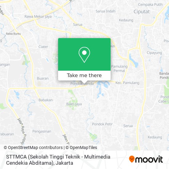 STTMCA (Sekolah Tinggi Teknik - Multimedia Cendekia Abditama) map