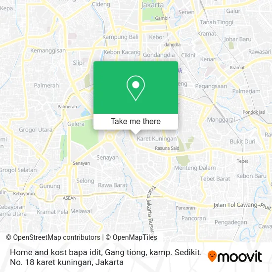 Home and kost bapa idit, Gang tiong, kamp. Sedikit. No. 18 karet kuningan map