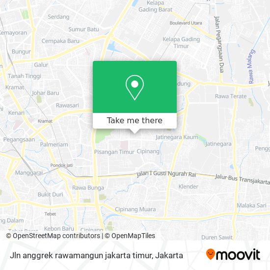 Jln anggrek rawamangun jakarta timur map