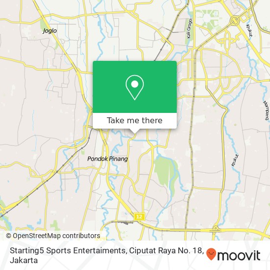 Starting5 Sports Entertaiments, Ciputat Raya No. 18 map