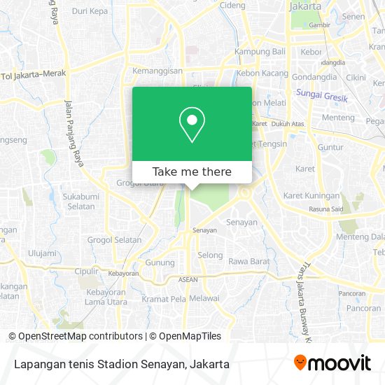 Lapangan tenis Stadion Senayan map