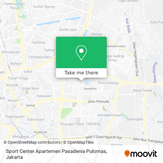 Sport Center Apartemen Pasadenia Pulomas map