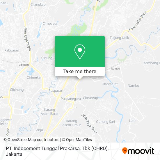 PT. Indocement Tunggal Prakarsa, Tbk (CHRD) map