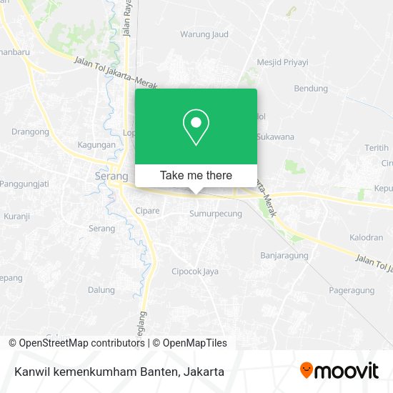 Kanwil kemenkumham Banten map