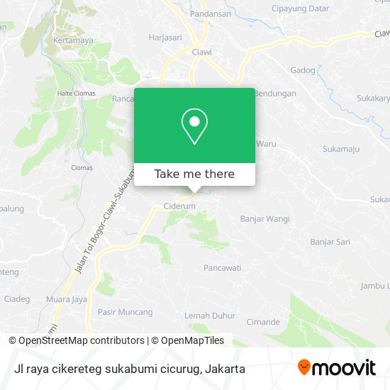 Jl raya cikereteg sukabumi cicurug map