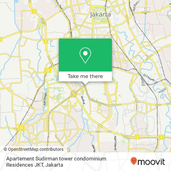 Apartement Sudirman tower condominium Residences JKT map