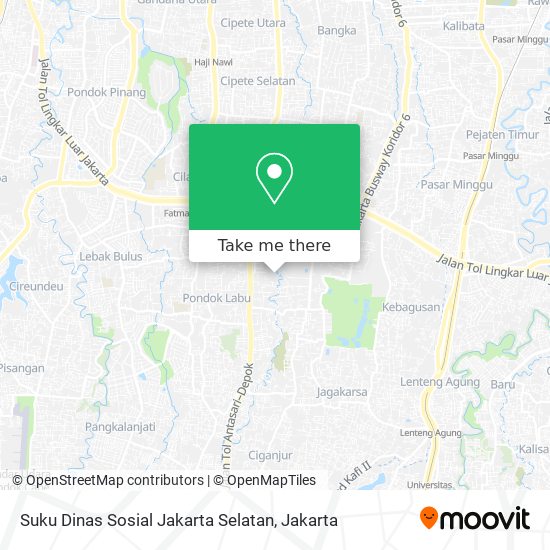 Suku Dinas Sosial Jakarta Selatan map