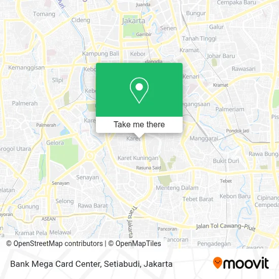 Bank Mega Card Center, Setiabudi map