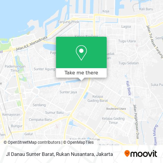 Jl Danau Sunter Barat, Rukan Nusantara map
