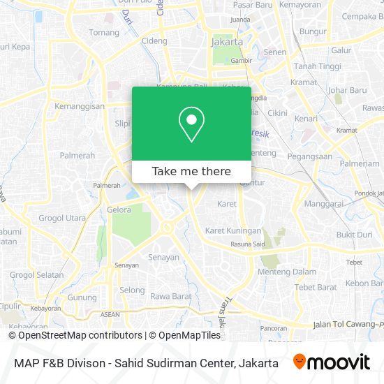 MAP F&B Divison - Sahid Sudirman Center map