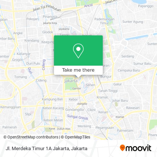 Jl. Merdeka Timur 1A Jakarta map