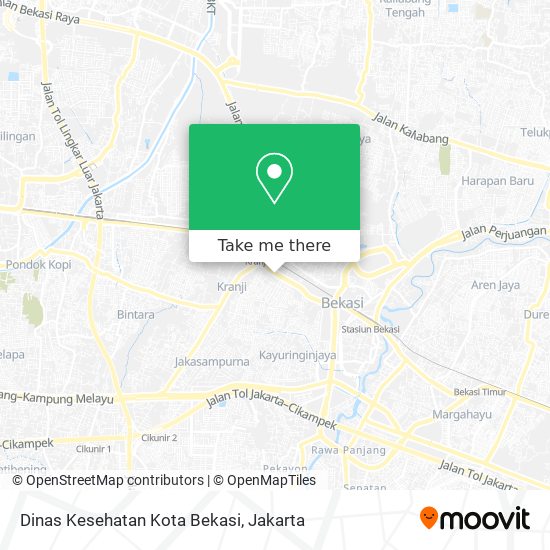 Dinas Kesehatan Kota Bekasi map
