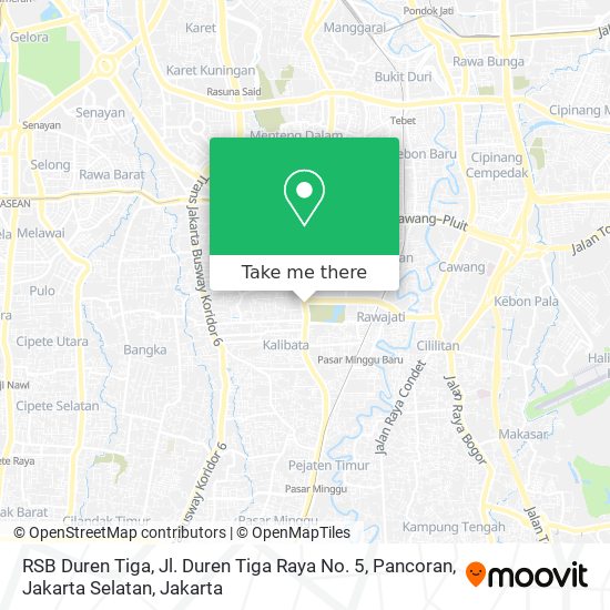 RSB Duren Tiga, Jl. Duren Tiga Raya No. 5, Pancoran, Jakarta Selatan map