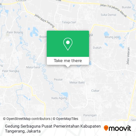Gedung Serbaguna Pusat Pemerintahan Kabupaten Tangerang map
