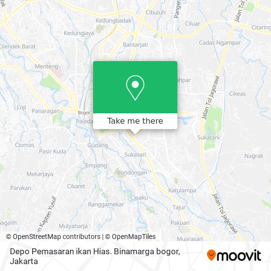 Depo Pemasaran ikan Hias. Binamarga bogor map