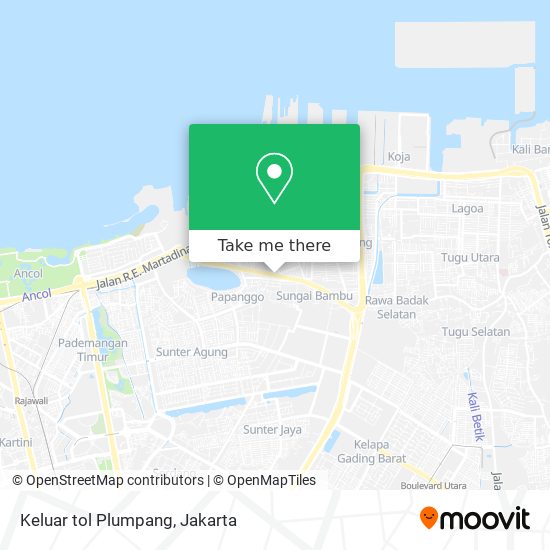 Keluar tol Plumpang map