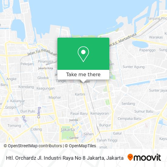 Htl. Orchardz Jl. Industri Raya No 8 Jakarta map