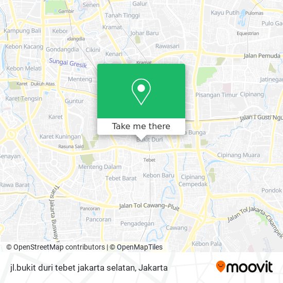 jl.bukit duri tebet jakarta selatan map