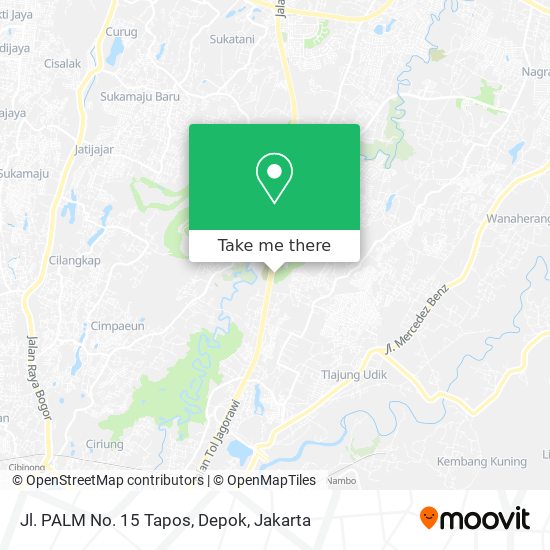 Jl. PALM No. 15 Tapos, Depok map