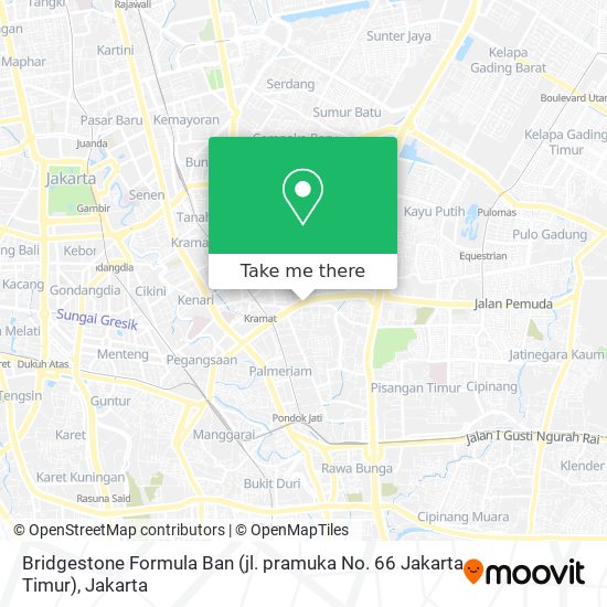 Bridgestone Formula Ban (jl. pramuka No. 66 Jakarta Timur) map