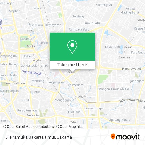 Jl.Pramuka Jakarta timur map