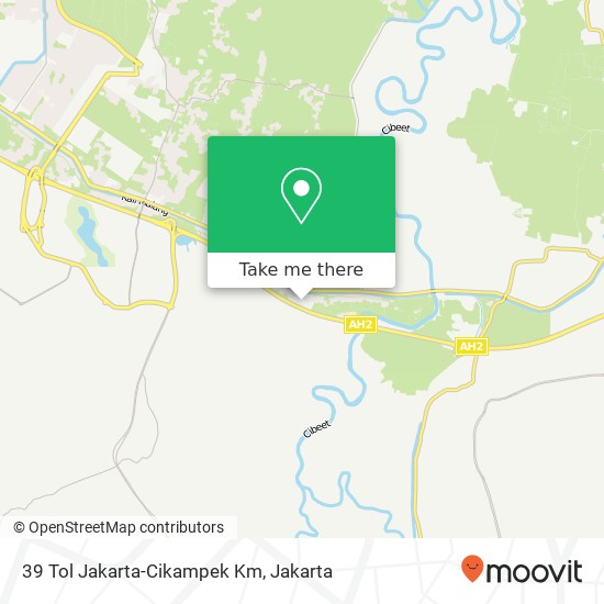 39 Tol Jakarta-Cikampek Km map