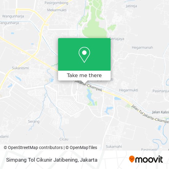 Simpang  Tol Cikunir Jatibening map