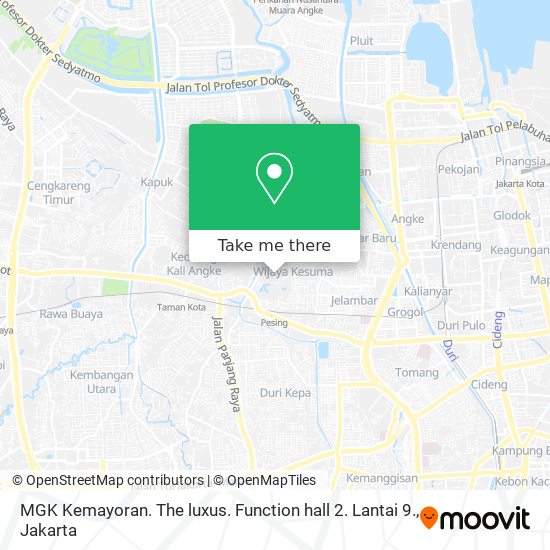 MGK Kemayoran. The luxus. Function hall 2. Lantai 9. map