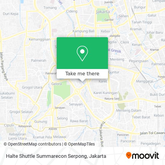 Halte Shuttle Summarecon Serpong map