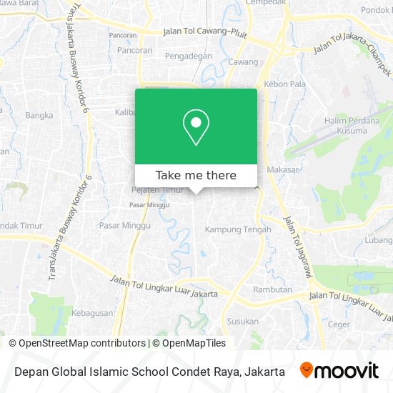 Depan Global Islamic School  Condet Raya map