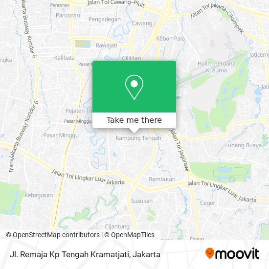 Jl. Remaja Kp Tengah Kramatjati map