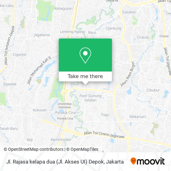 Jl. Rajasa kelapa dua (Jl. Akses UI) Depok map