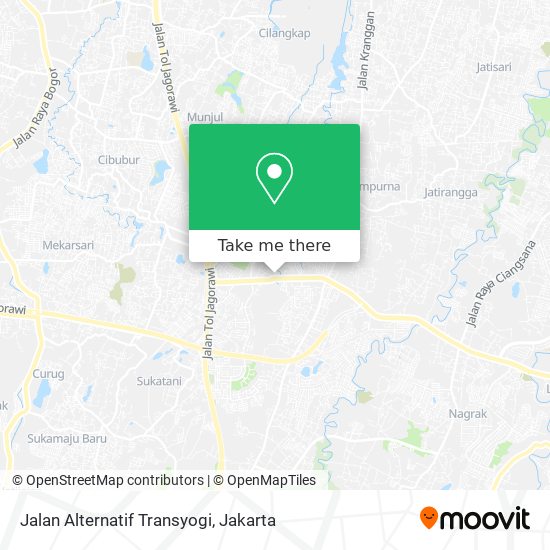 Jalan Alternatif Transyogi map