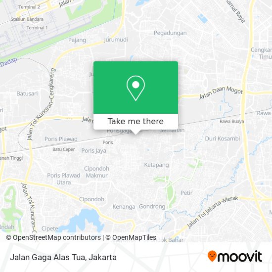 Jalan Gaga Alas Tua map