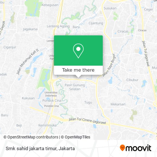 Smk sahid jakarta timur map