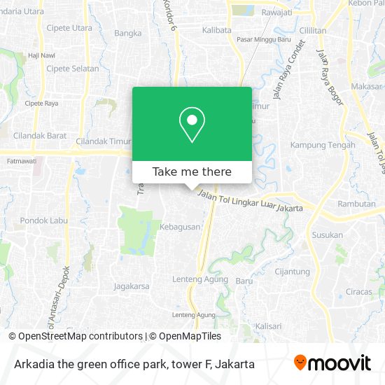 Arkadia the green office park, tower F map