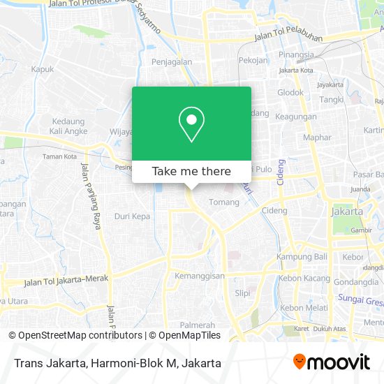 Trans Jakarta, Harmoni-Blok M map