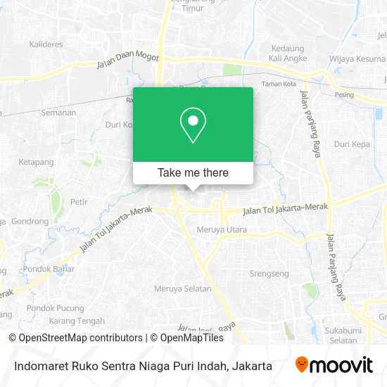 Indomaret Ruko Sentra Niaga Puri Indah map