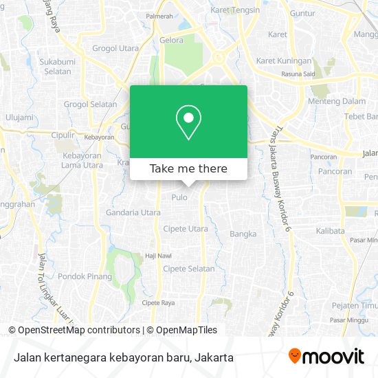 Jalan kertanegara kebayoran baru map