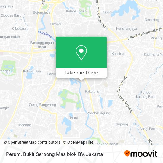 Perum. Bukit Serpong Mas blok BV map