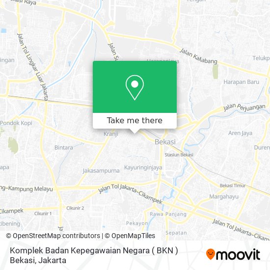 Komplek Badan Kepegawaian Negara ( BKN ) Bekasi map