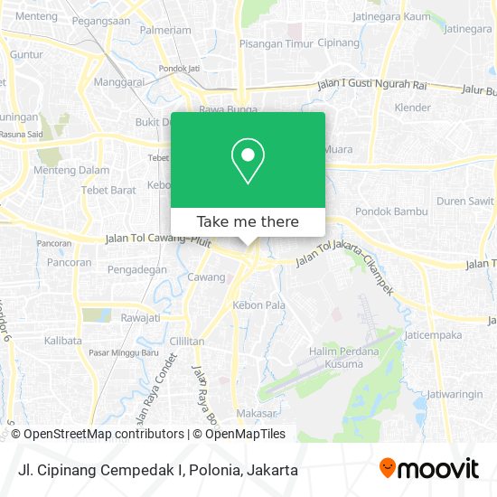 Jl. Cipinang Cempedak I, Polonia map