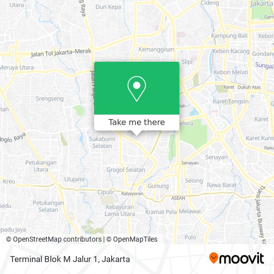 Terminal Blok M Jalur 1 map