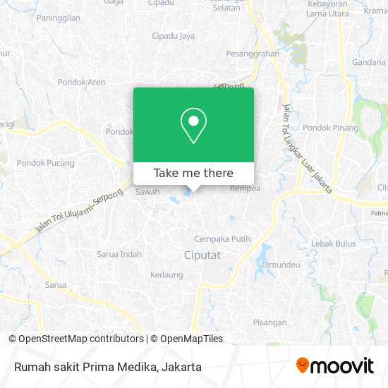 Rumah sakit Prima Medika map