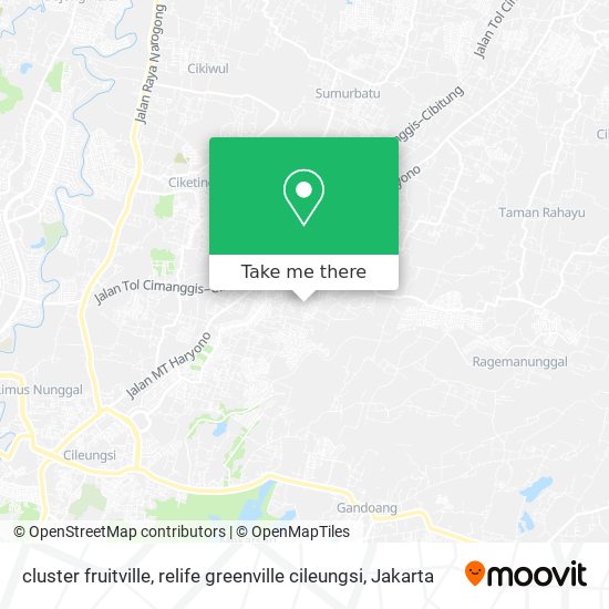 cluster fruitville, relife greenville cileungsi map